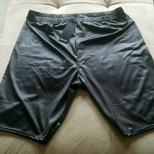 Faux leather black bike shorts NWT